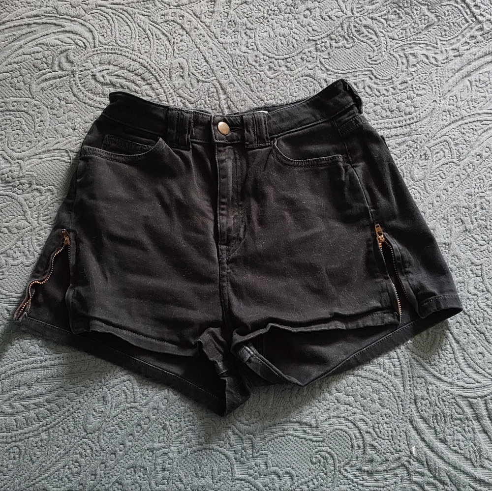 American Apparel Black Jean Shorts